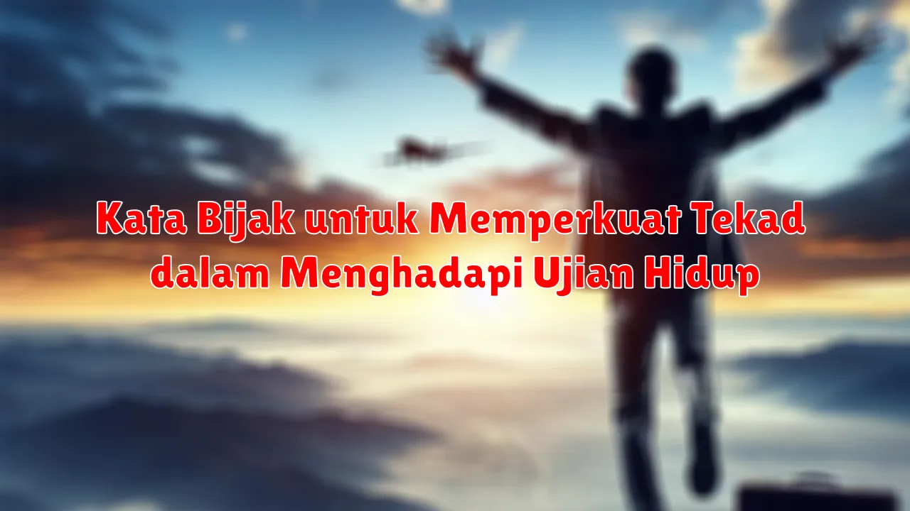 Kata Bijak untuk Memperkuat Tekad dalam Menghadapi Ujian Hidup